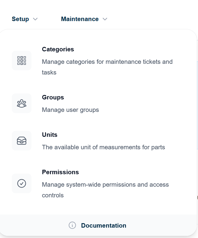 Setup Menu Screenshot