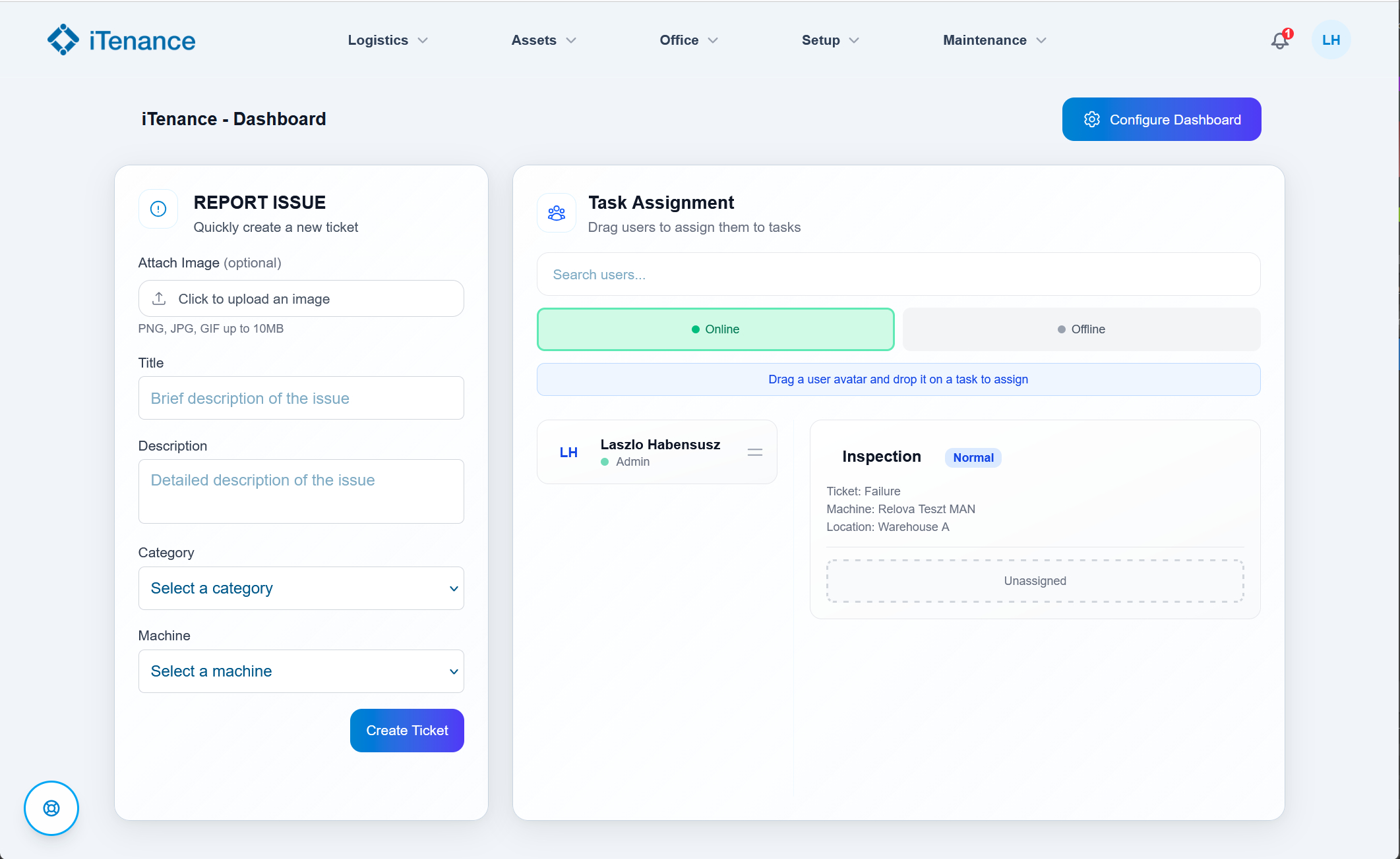 MainKeeper Dashboard